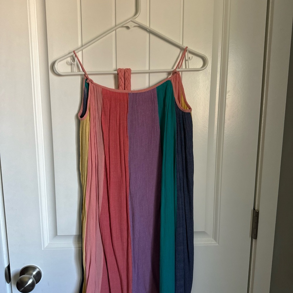 Colorful Striped Sleeveless Dress